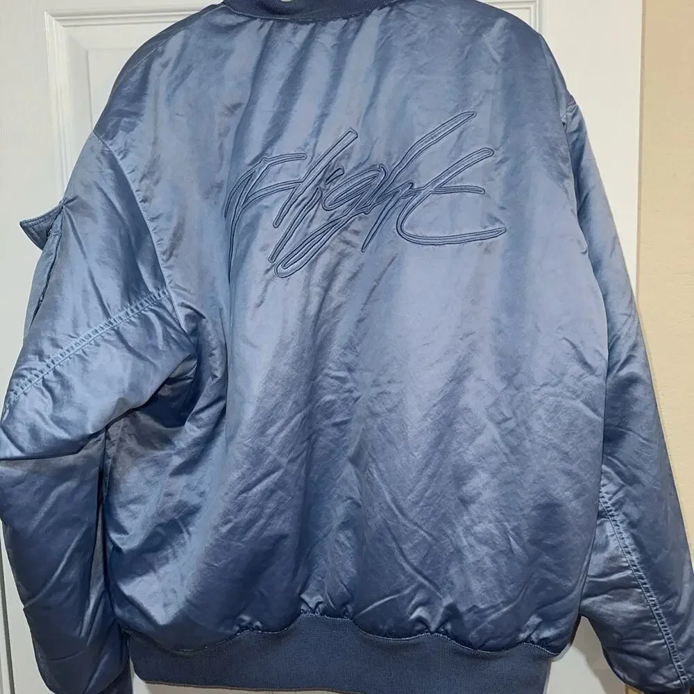 Jordan Men's Essentials Renegade Bomber Jacket Light Blue FN6543-436 Sz XL